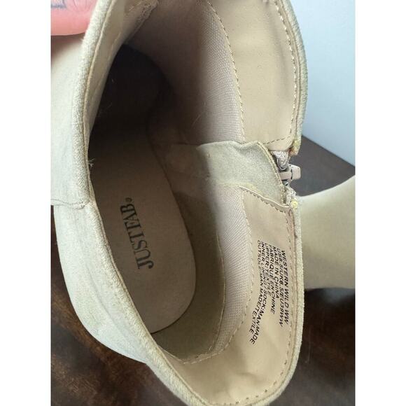 JustFab Cream Suede Ankle Boot Womens US 8.5 - NWOT - Picture 10 of 10